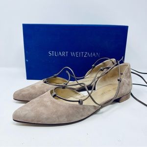 STUART WEITZMAN TYLER WRAPAROUND DORSAY FLATS SZ9